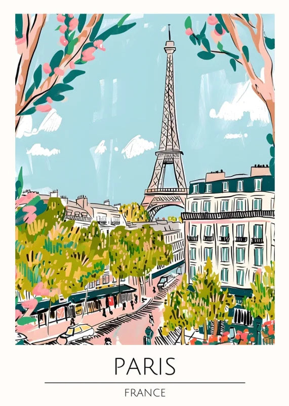 Framed Paris Canvas Print World Tour Collection - Ready to Hang Canvas Prints