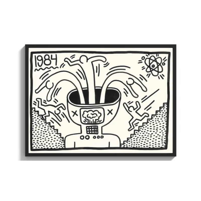 Keith Haring Style Canvas Prints - Ready to Hang Canvas Prints