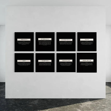 Black Ambition Definition Canvas Prints Wall Art - Typography & Word Art