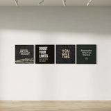 Black and White Mountain Canvas Prints - Typography & Word Art