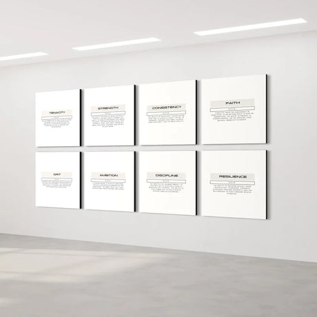 Black Discipline Definition Canvas Prints - Typography & Word Art