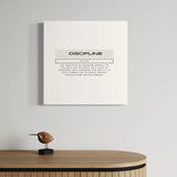 Black Discipline Definition Canvas Prints - Typography & Word Art