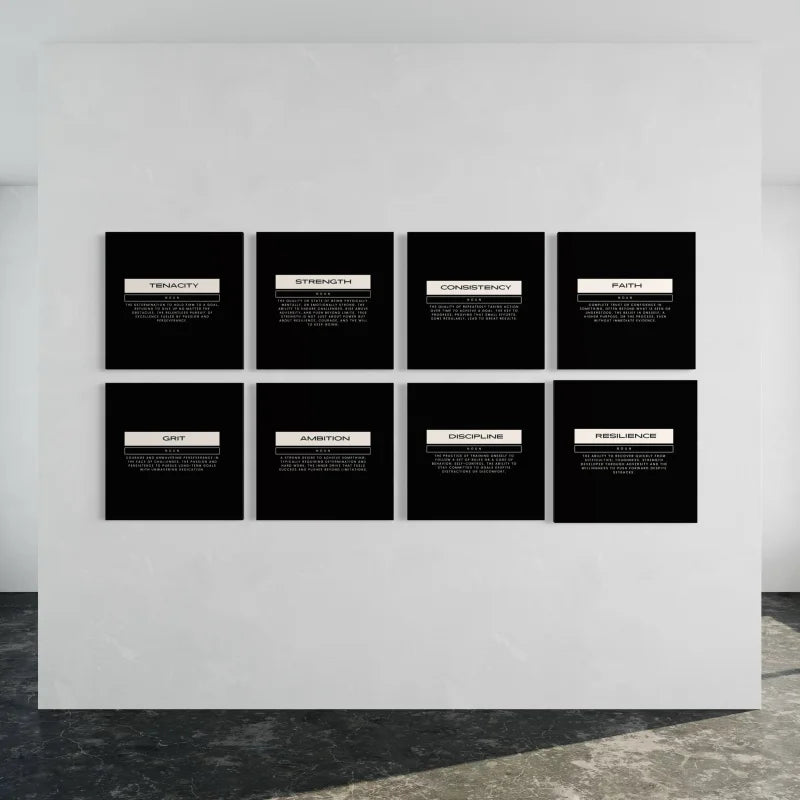 Black Resilience Definition Canvas Prints - Typography & Word Art