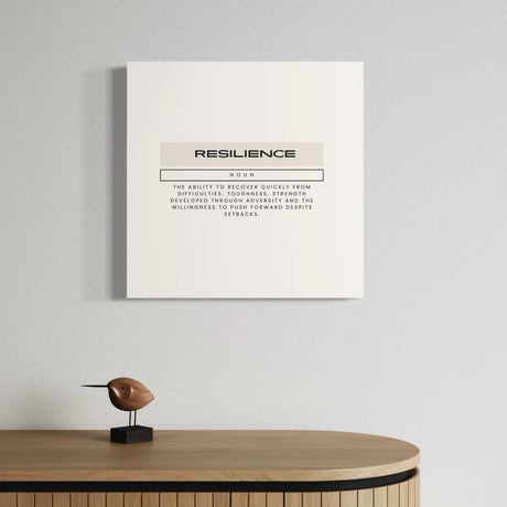 Black Resilience Definition Canvas Prints - Typography & Word Art