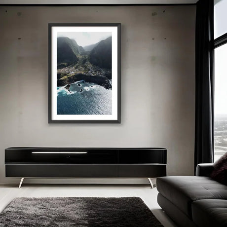 Coastal Village Framed Fine Art Print - Framed Fine Art Prints