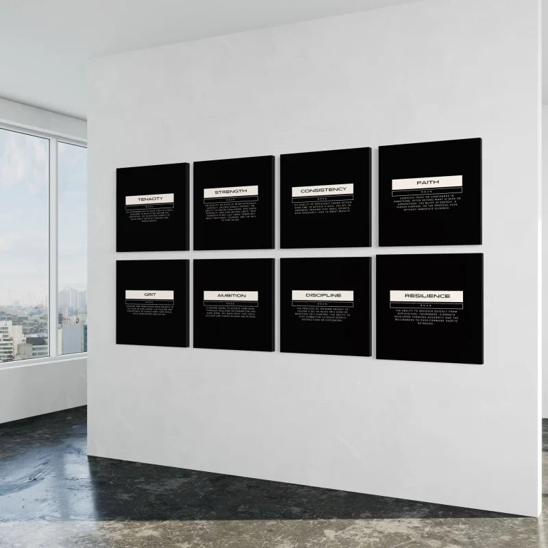 Faith Definition Black and White Canvas Prints - Typography & Word Art