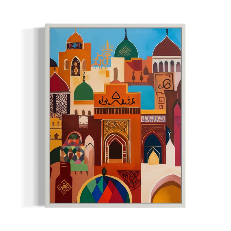 Framed Cityscape Canvas Prints Breaking Borders Art - Ready to Hang Canvas Prints