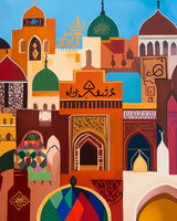 Framed Cityscape Canvas Prints Breaking Borders Art - Ready to Hang Canvas Prints