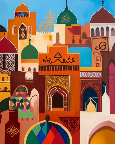 Framed Cityscape Canvas Prints Breaking Borders Art - Ready to Hang Canvas Prints