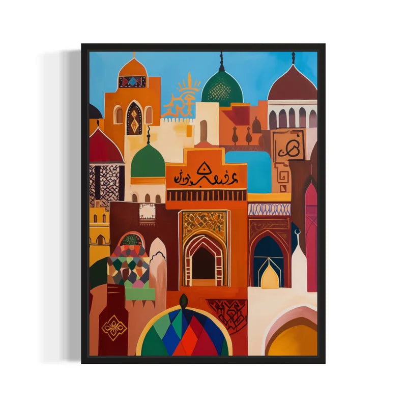 Framed Cityscape Canvas Prints Breaking Borders Art - Ready to Hang Canvas Prints