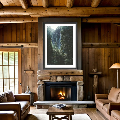 Framed Forest Waterfall Fine Art Print - Framed Fine Art Prints