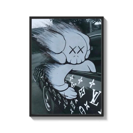 Framed KAWS Car Canvas Prints - Ready to Hang Canvas Prints