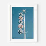 Framed Motel Sign Fine Art Prints - Framed Fine Art Prints