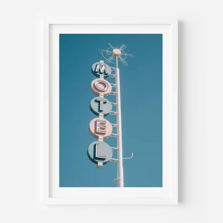 Framed Motel Sign Fine Art Prints - Framed Fine Art Prints