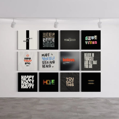 Inspirational Typography Canvas Prints Wall Art - Typography & Word Art