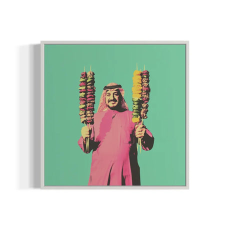 Man with Skewers Pop Art Canvas Prints - Pop Art