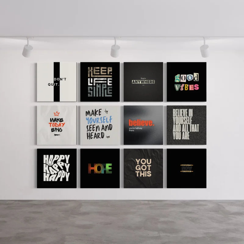 Motivational Canvas Prints Wall Art - Typography & Word Art