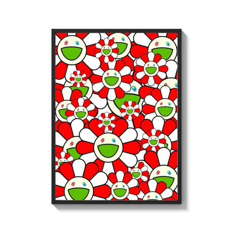 Red and White Flower Canvas Prints Art - Ready to Hang Canvas Prints