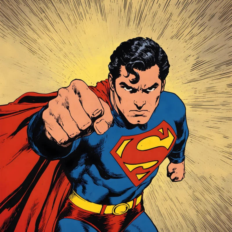 Superman Comic Pop Art Canvas Prints - Ready to Hang Canvas Prints