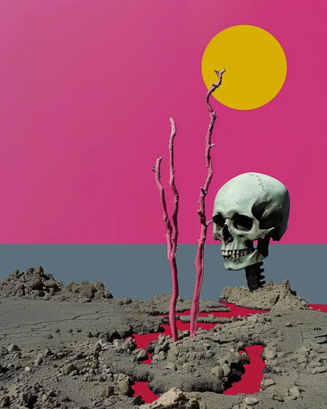 Surreal Skull Canvas Prints Ready to Hang Art - Ready to Hang Canvas Prints