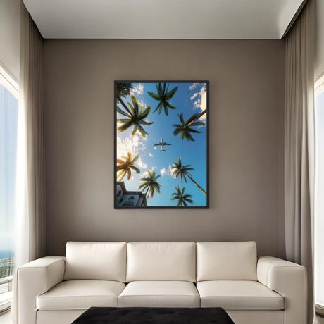 Tropical Airplane Canvas Prints Wall Art - Ready to Hang Canvas Prints